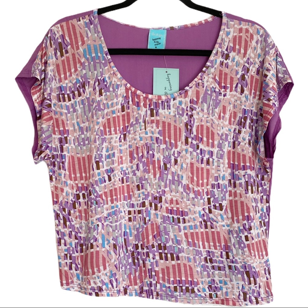 Vintage 90’s HIP Short Sleeve Geo Print Purple Tee